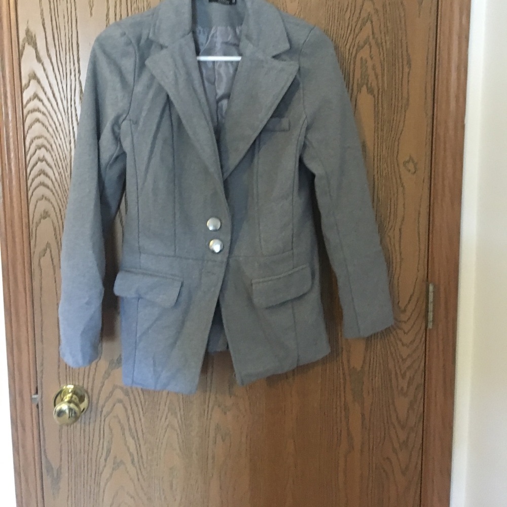 Gray jacket, slim fit
